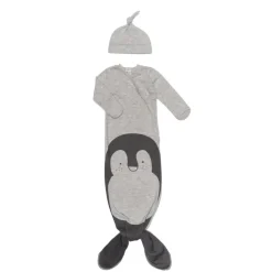 Grey Melange Newborn Slaapzak 3-6 mnd|Snoozebaby Discount
