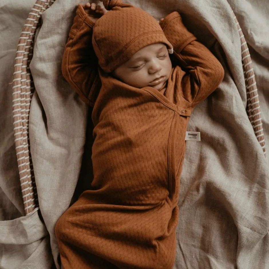 Toffee Brown Newborn Slaapzak 0-3 mnd|Snoozebaby New