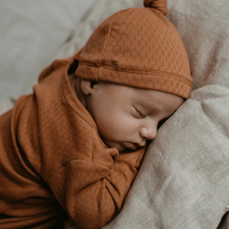 Toffee Brown Newborn Slaapzak 0-3 mnd|Snoozebaby New