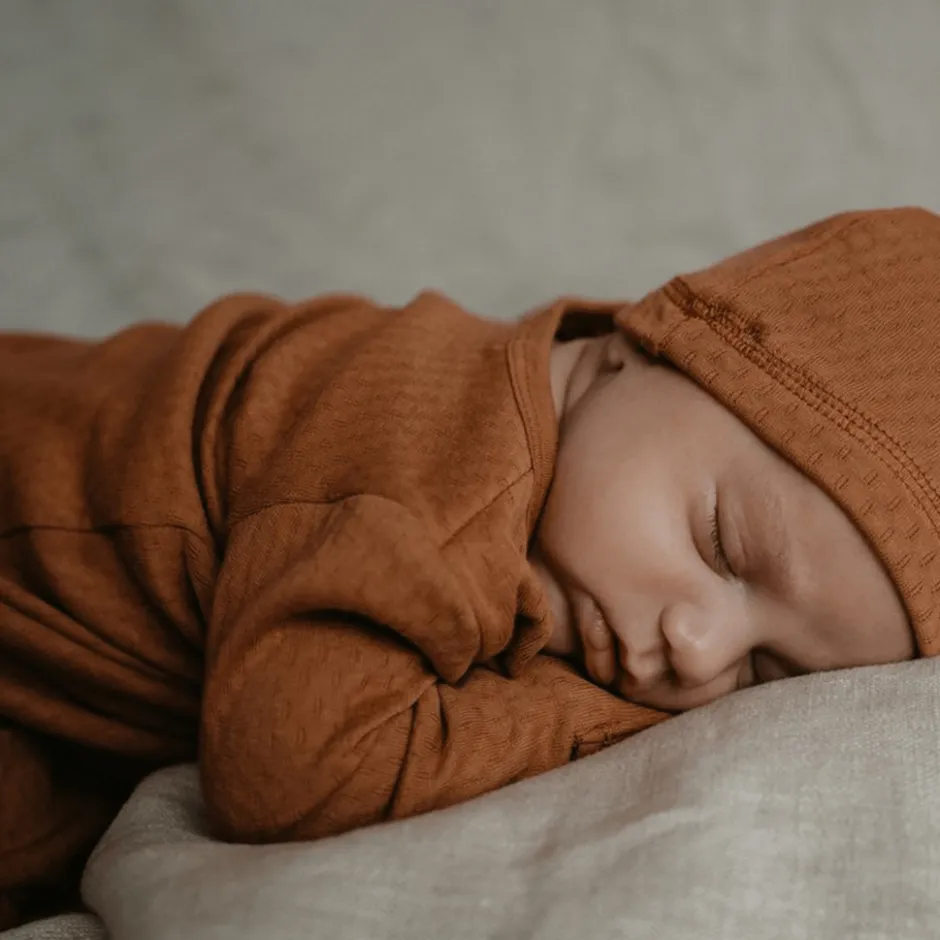 Toffee Brown Newborn Slaapzak 0-3 mnd|Snoozebaby New