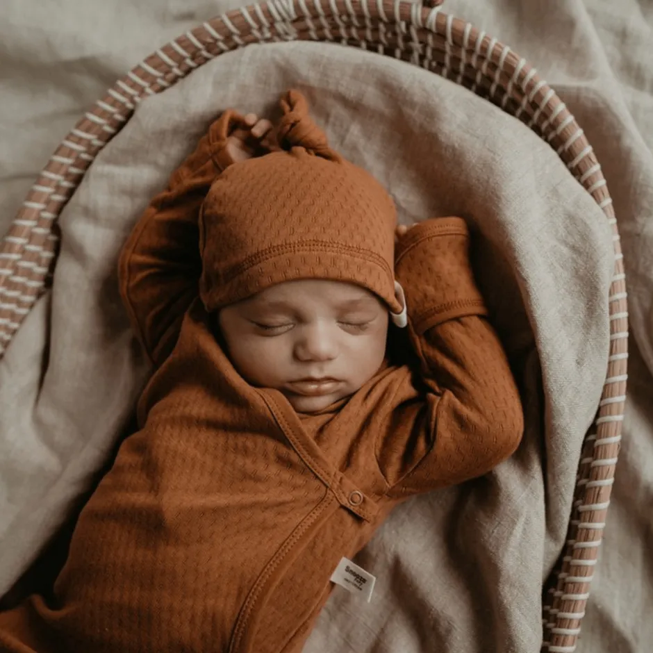 Toffee Brown Newborn Slaapzak 0-3 mnd|Snoozebaby New