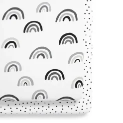 2 Pack Hoeslaken Wieg Mono Rainbow|Snüz Online