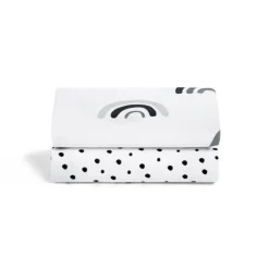 2 Pack Hoeslaken Wieg Mono Rainbow|Snüz Online