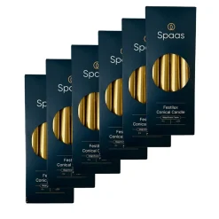 Festilux Dinerkaarsen Goud 23/250mm 8u 6 x 4 Stuks|Spaas Outlet