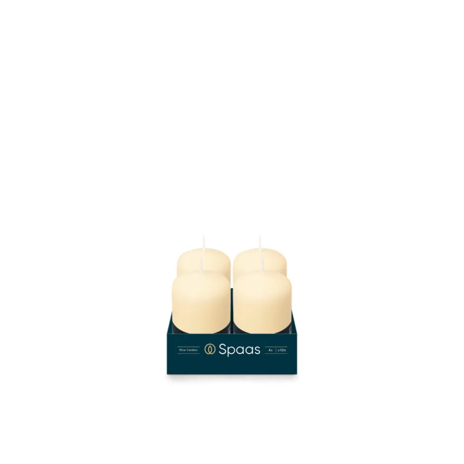 Geurloze Stompkaars Ivoor 50/80mm 18u 4 x 4 Stuks|Spaas Hot