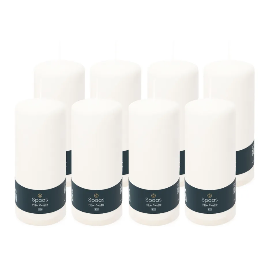 Geurloze Stompkaars Wit 60/150mm 45u 2 x 4 Stuks|Spaas Discount