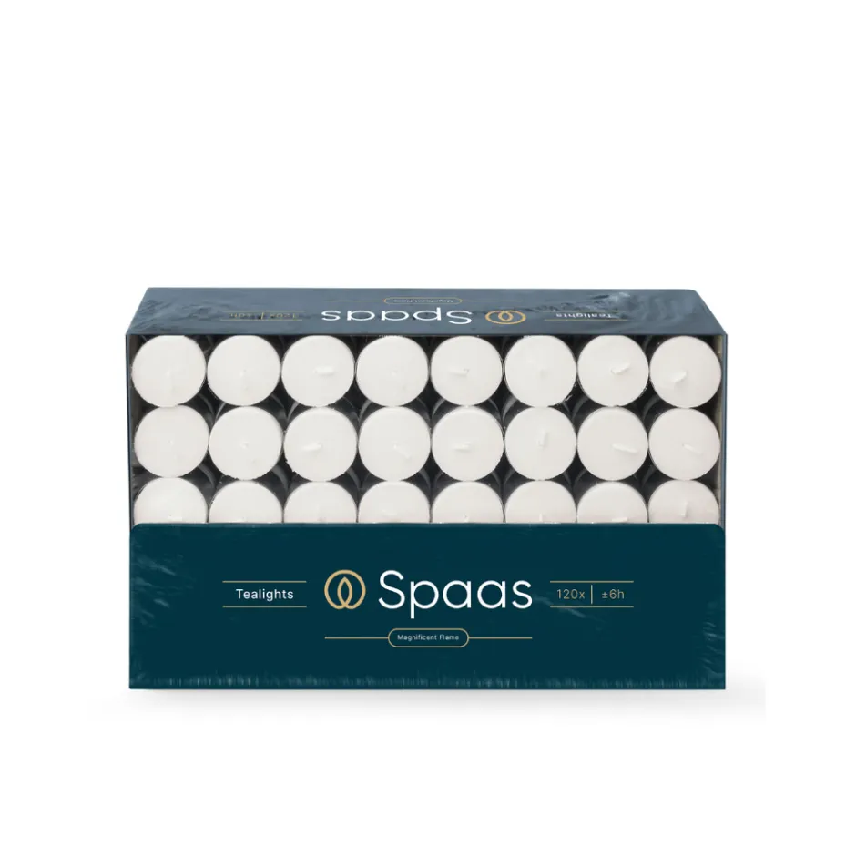 Spaas Theelichten Wit 6u Ø3,9cm 2 x 120 Stuks Grootverpakking< Woonaccessoires