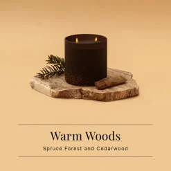 WinterGlow Geurkaarsen Warm Woods Spar & Cederhout Kaarsenset|Spaas Hot