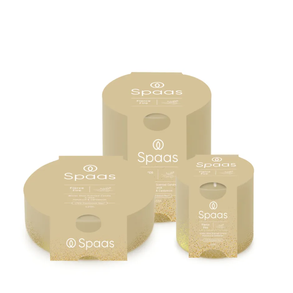 Spaas WinterGlow Geurkaarsen Fierce Fire Patchouli & Kardemom Kaarsenset< Woonaccessoires