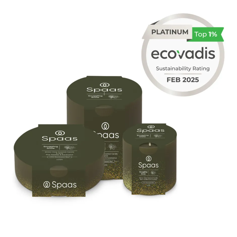 WinterGlow Geurkaarsen Snuggling Snow Dennennaalden & Eucalyptus Kaarsenset|Spaas Outlet