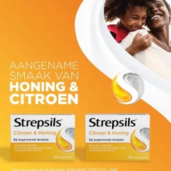 Strepsils Citroen & Honing Zuigtabletten< Luchtwegen