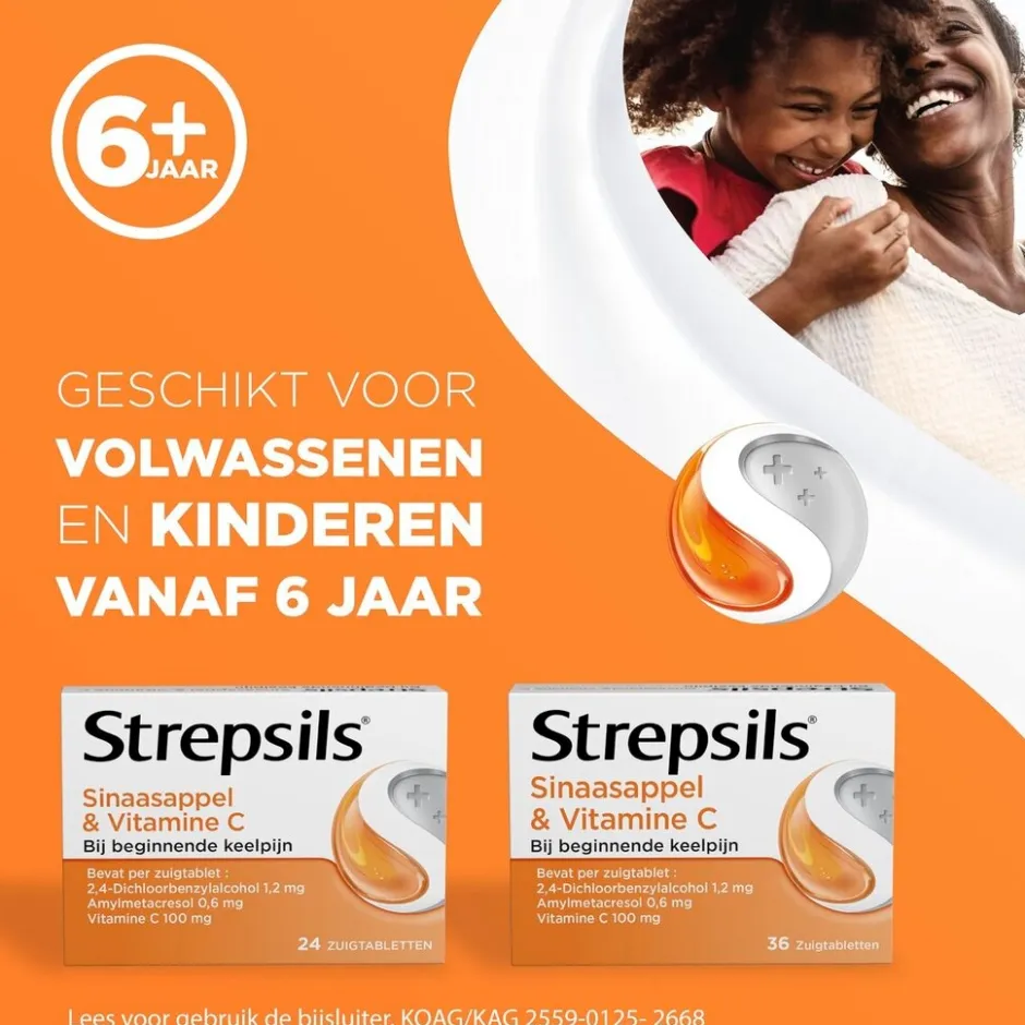 Sinaasappel & Vitamine C Zuigtabletten|Strepsils Best