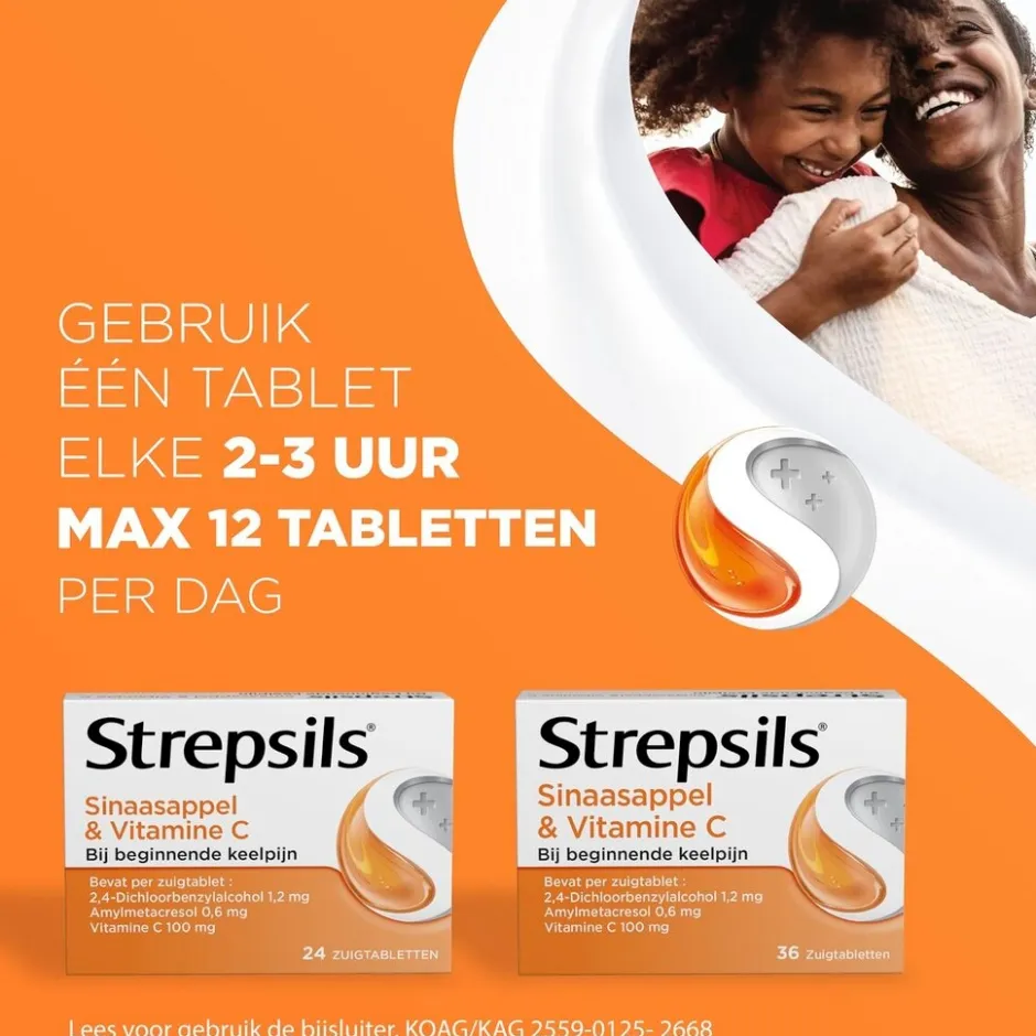 Sinaasappel & Vitamine C Zuigtabletten|Strepsils Best