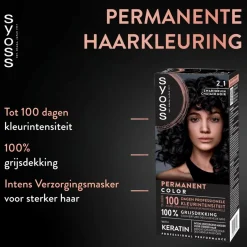 Syoss 2.1 Zwartbruin Permanente Haarkleuring< Haarverf