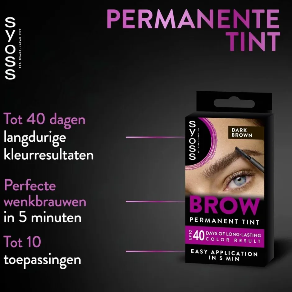 Brow Tint Donkerbruin Permanente Wenkbrauwverf|Syoss Clearance