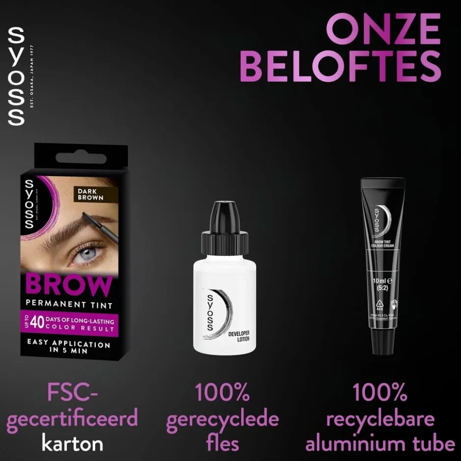 Brow Tint Donkerbruin Permanente Wenkbrauwverf|Syoss Clearance