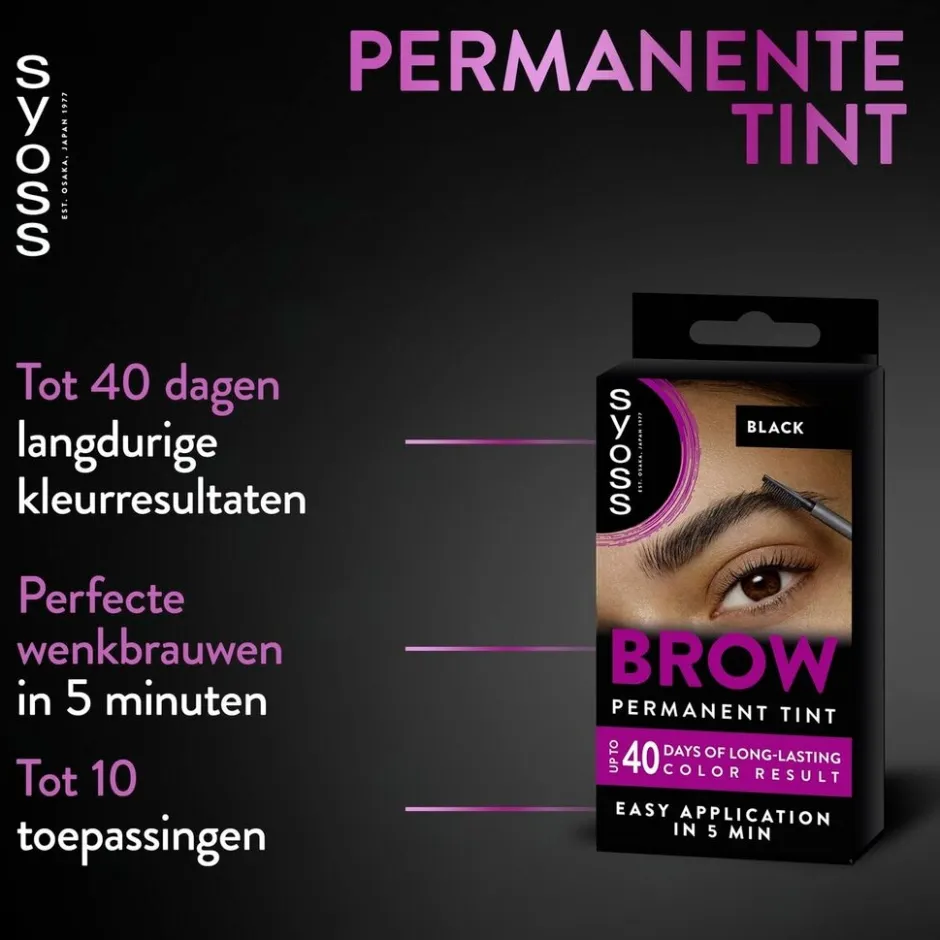 Browtint Zwart Permantente Wenkbrauwverf|Syoss Online