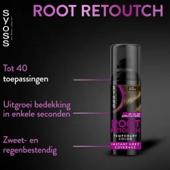 Syoss Donker Bruin Uitgroeispray< Haarverf