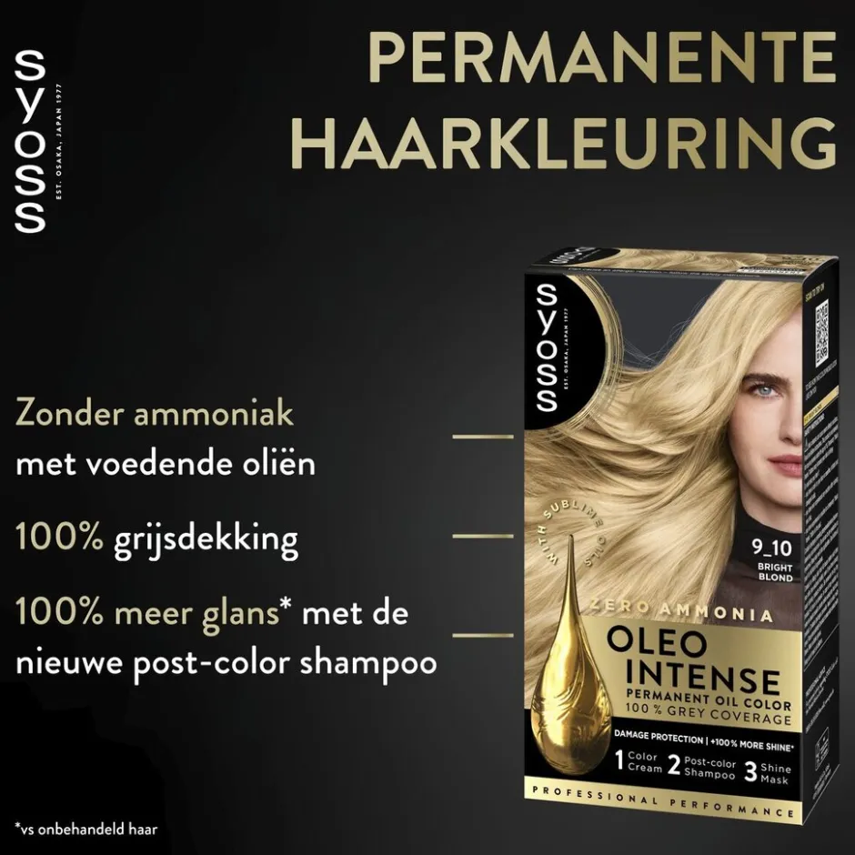 Oleo Intense 9-10 Stralend Blond Haarkleuring|Syoss