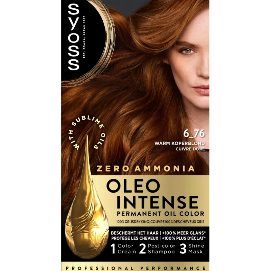 Syoss Oleo Intense 6-76 Warm Koperblond Haarkleuring< Haarverf