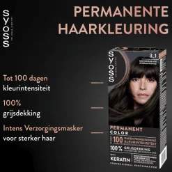 Syoss Professional Performance 3-1 Donkerbruin Permanente Haarkleuring< Haarverf