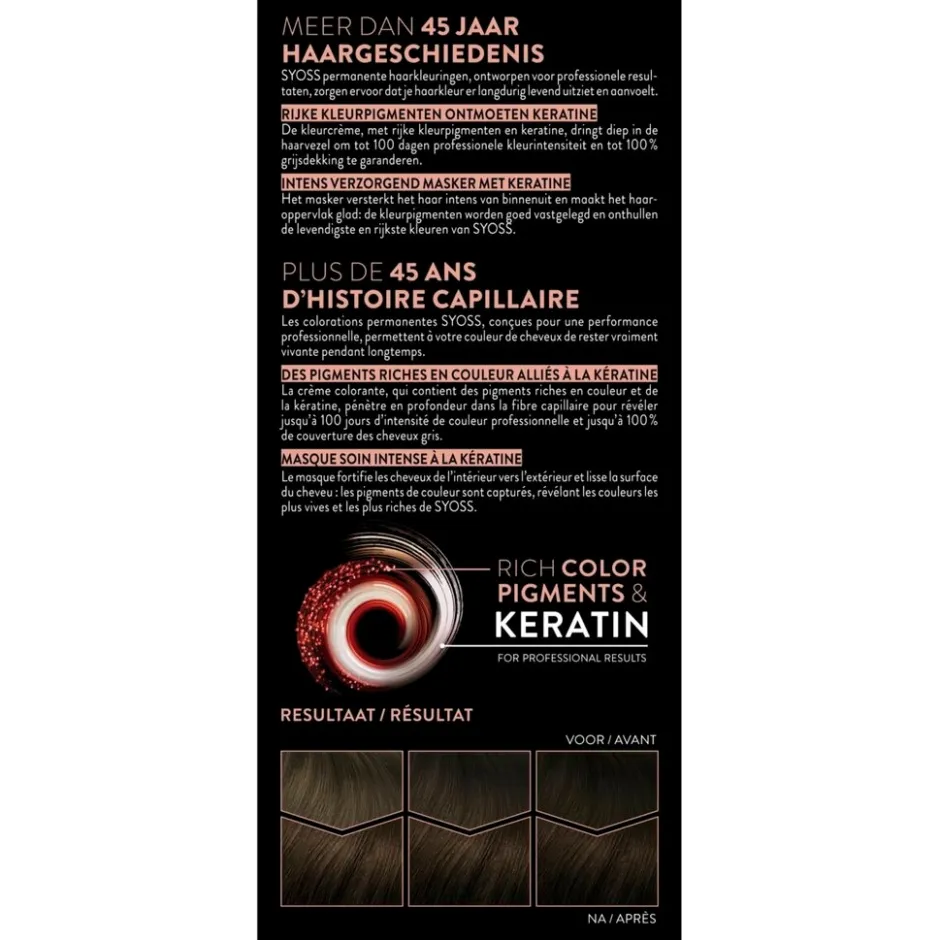 Salonplex 4-1 Middenbruin Permanente Haarkleuring|Syoss Online