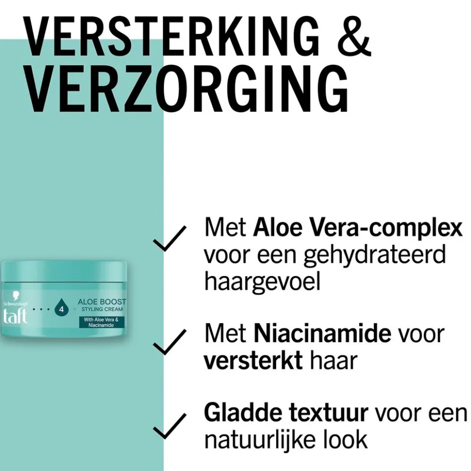 Taft Aloe Boost Hold 4 Styling Cream< Haarcrème