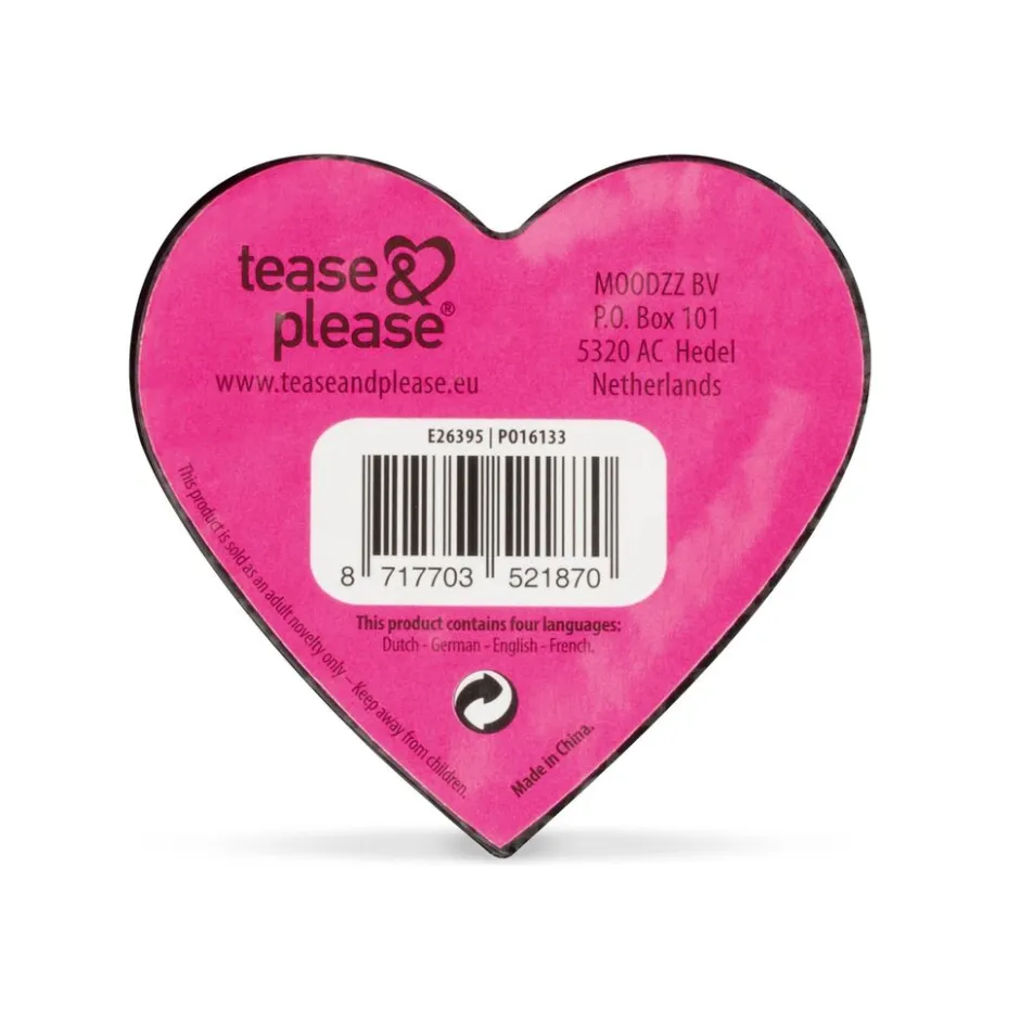 Tease & Please Hart vol Kinky Minispel voor Koppels met Spannende Opdrachten< Erotische Spellen