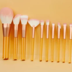 Technique PRO Translucent Perfection make-up kwastenset - 9 make-up kwasten met zakje (ORANJE)< Make-Up Kwasten