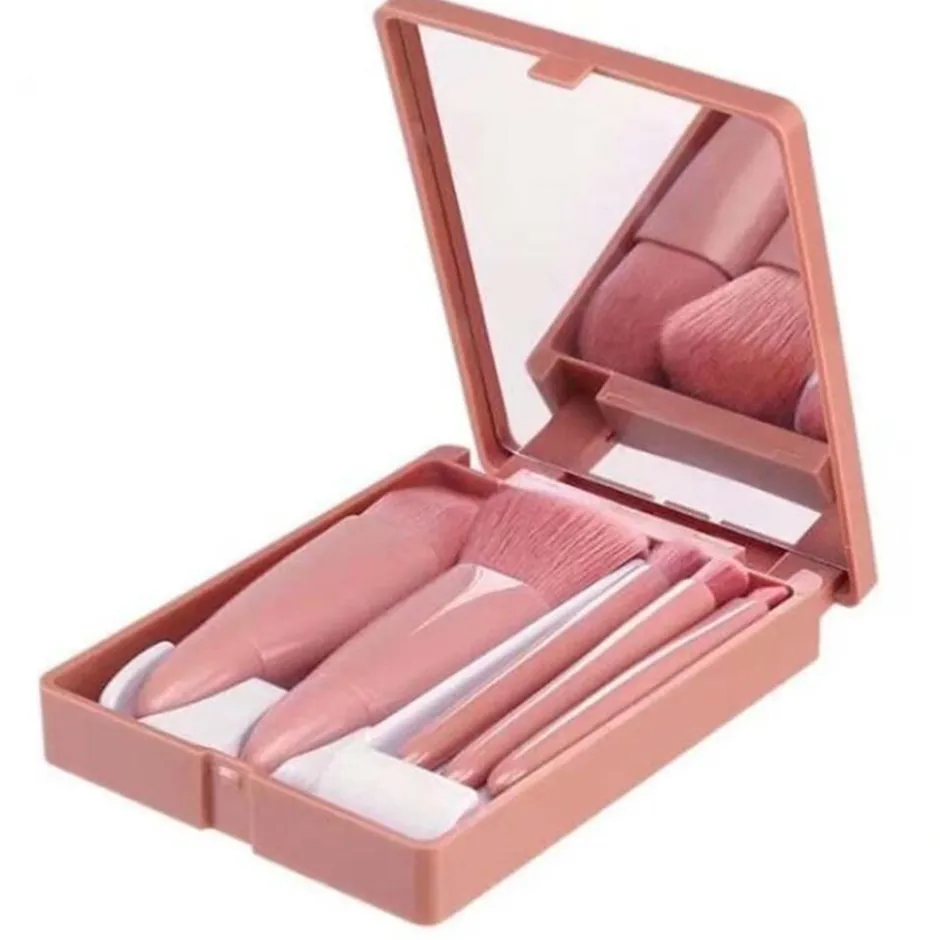 Technique PRO Travel makeup kwastenset met 5 kwasten en spiegel| Discount