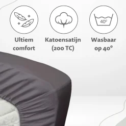 Ten Cate 100% Katoensatijnen Hoeslaken< Slapen