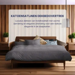 100% Katoensatijnen Tweepersoons Dekbedovertrek|Ten Cate Online