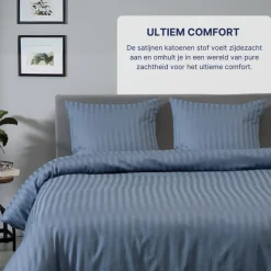 Ten Cate 100% Katoensatijnen Eenpersoons Dekbedovertrek< Slapen