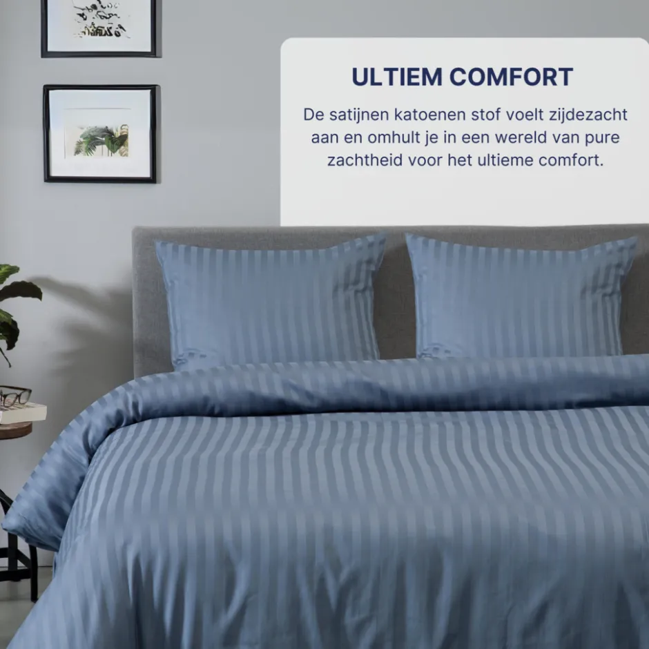 Ten Cate 100% Katoensatijnen Eenpersoons Dekbedovertrek< Slapen