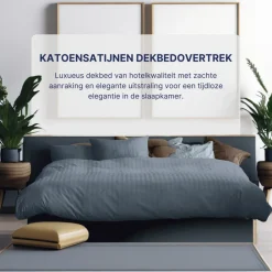 100% Katoensatijnen Lits-Jumeaux Dekbedovertrek|Ten Cate Sale