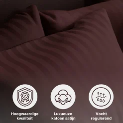 Ten Cate 100% Katoensatijnen Eenpersoons Dekbedovertrek< Slapen