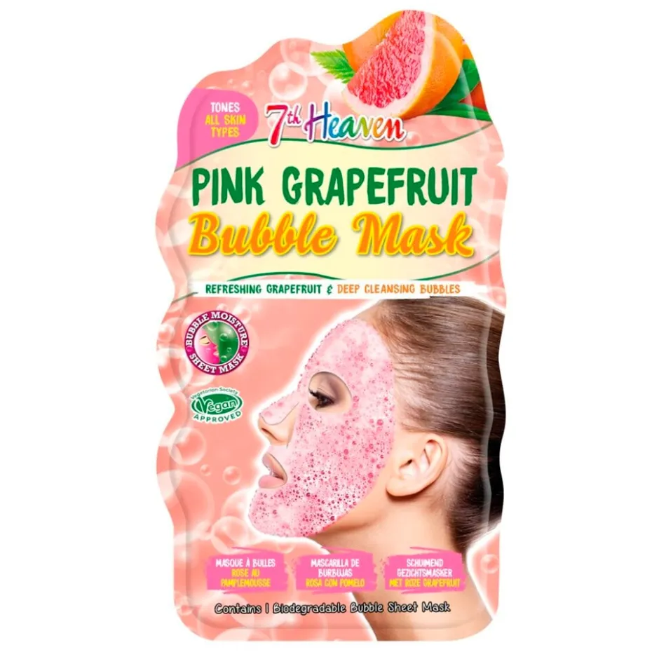 Pink Grapefruit Bubble Sheet Mask|7th Heaven Best