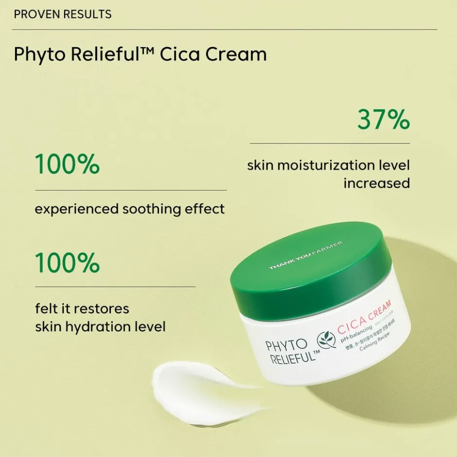 THANK YOU FARMER Phyto Relieful™ Cica Cream< Korean Skincare|Dagcreme
