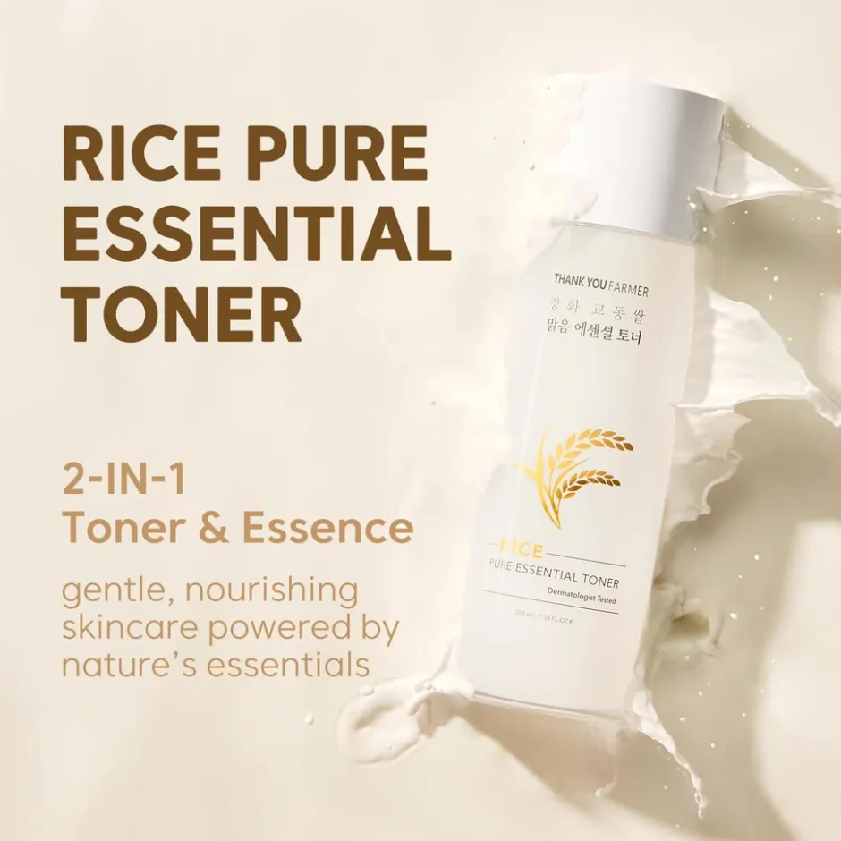 THANK YOU FARMER Rice Pure Essential Toner< Korean Skincare|Gezichtsreiniging