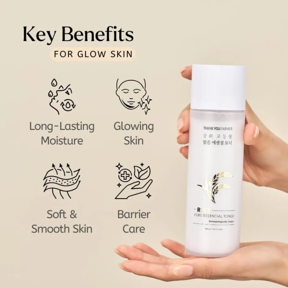 THANK YOU FARMER Rice Pure Essential Toner< Korean Skincare|Gezichtsreiniging