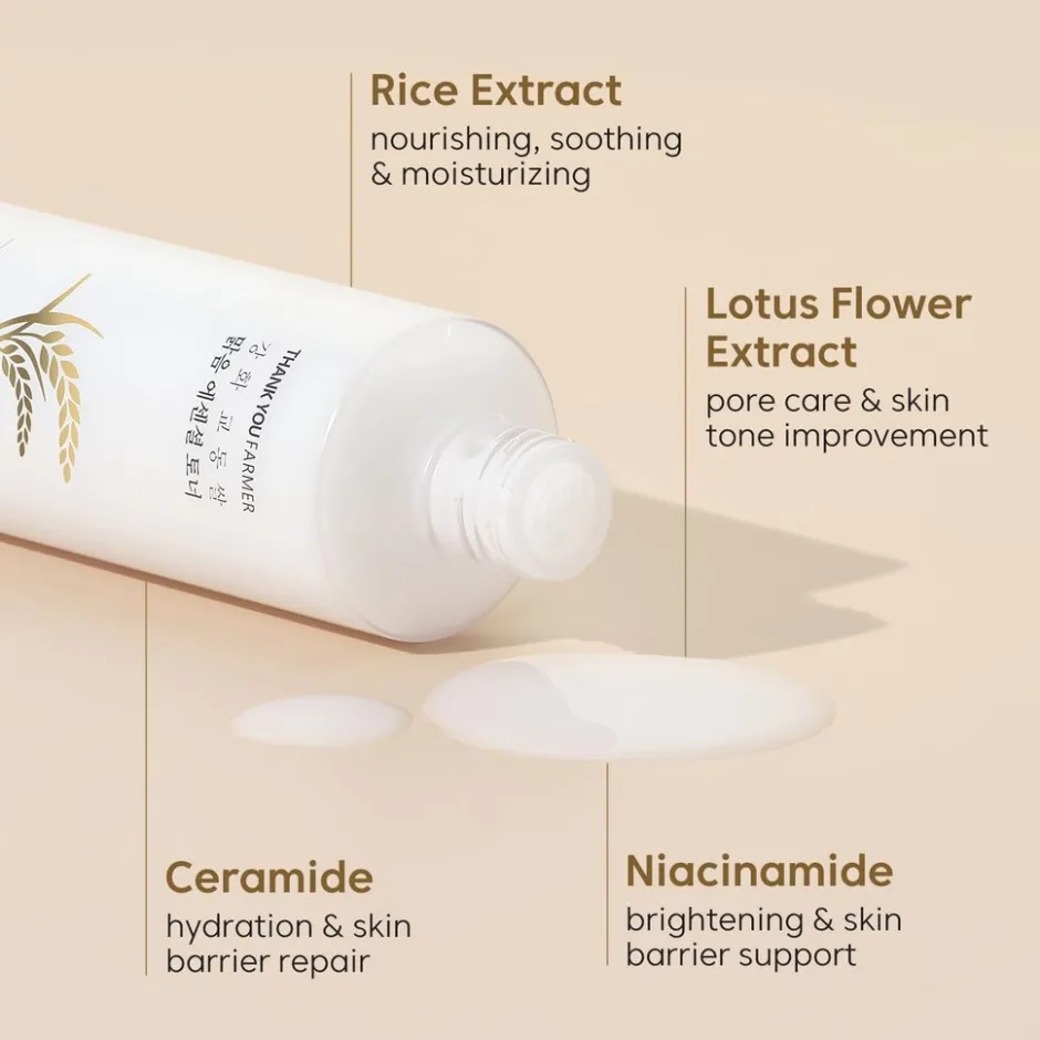 THANK YOU FARMER Rice Pure Essential Toner< Korean Skincare|Gezichtsreiniging
