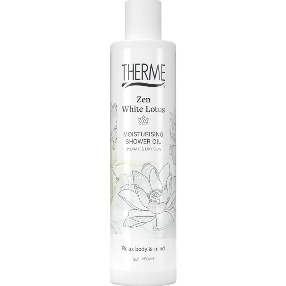 Zen White Lotus Moisturising Shower Oil|Therme Hot