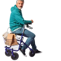 Thuasne Rollator Quatro Blauw< Mobiliteitshulpmiddelen