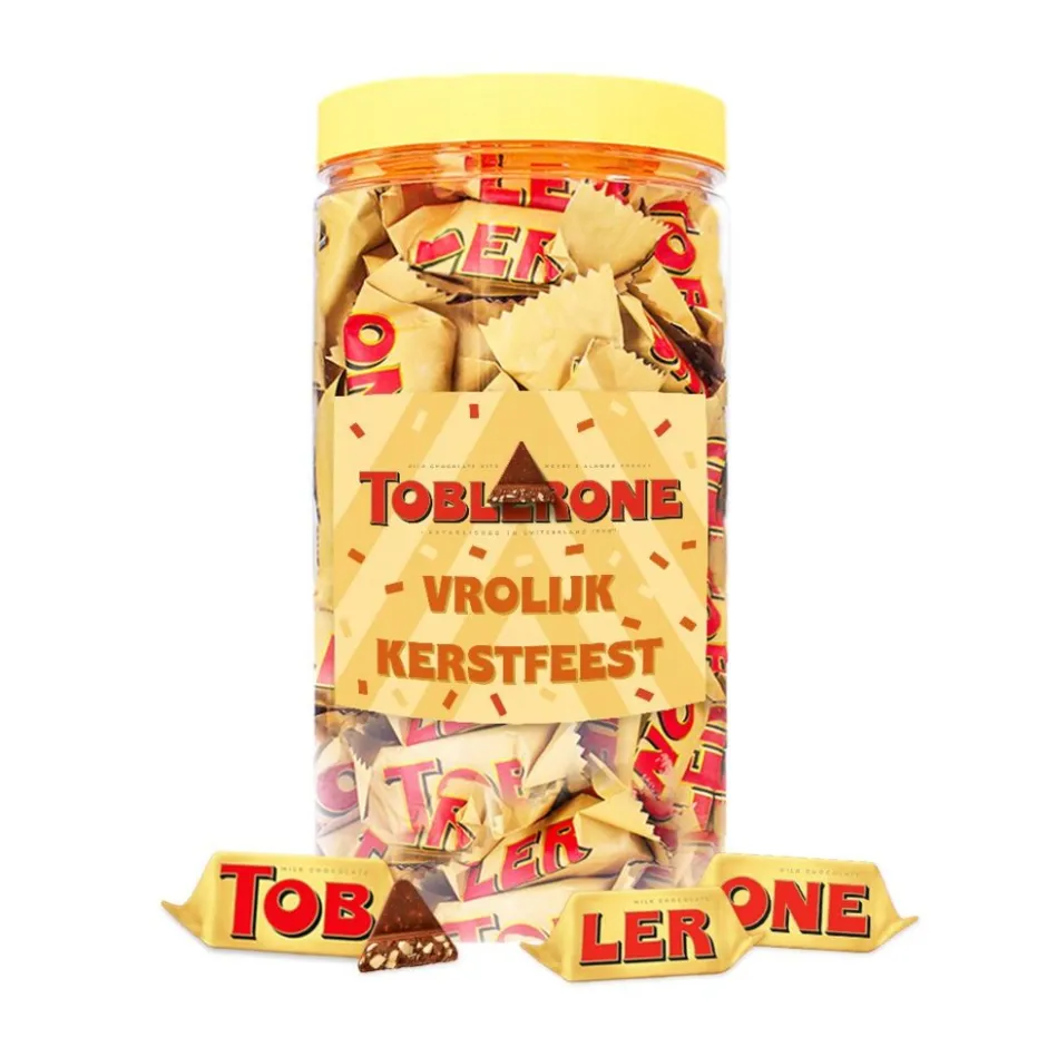 Mini "Vrolijk Kerstfeest" melkchocolade met nougat, amandel en honing|Toblerone Clearance