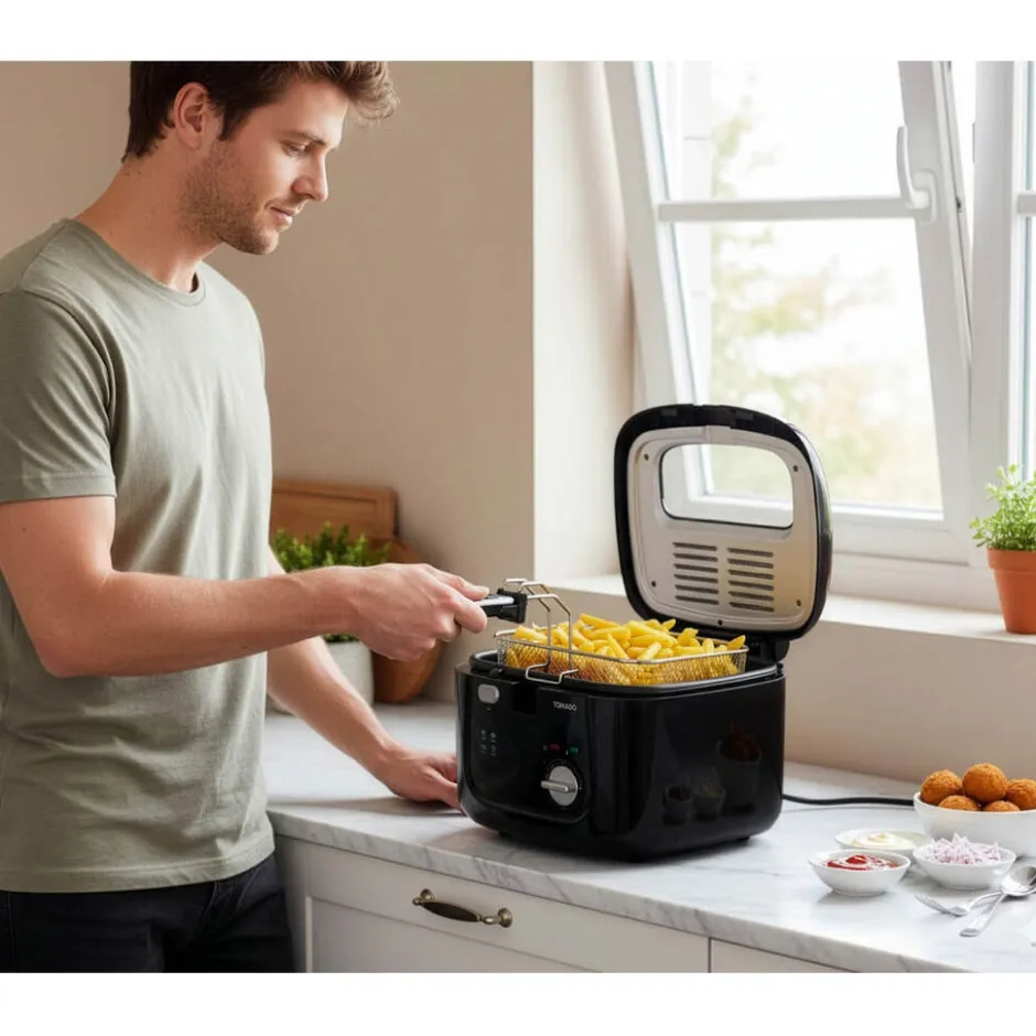 Tomado 2,5 liter Anti reukfilter Frituurpan< Frituurpannen En Airfryers