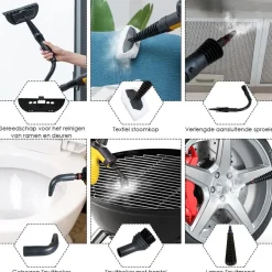 Trendmix Hand Stoomreiniger Met 9-Delige Accessoireset| Outlet