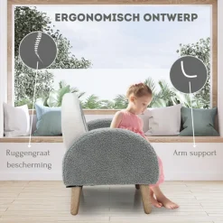 Trendmix Kinder Fauteuil Teddy Stof Regenboog Lounge Stoel< Kinderkameraccessoires