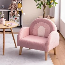 Trendmix Kinder Fauteuil Teddy Stof Regenboog Lounge Stoel< Kinderkameraccessoires