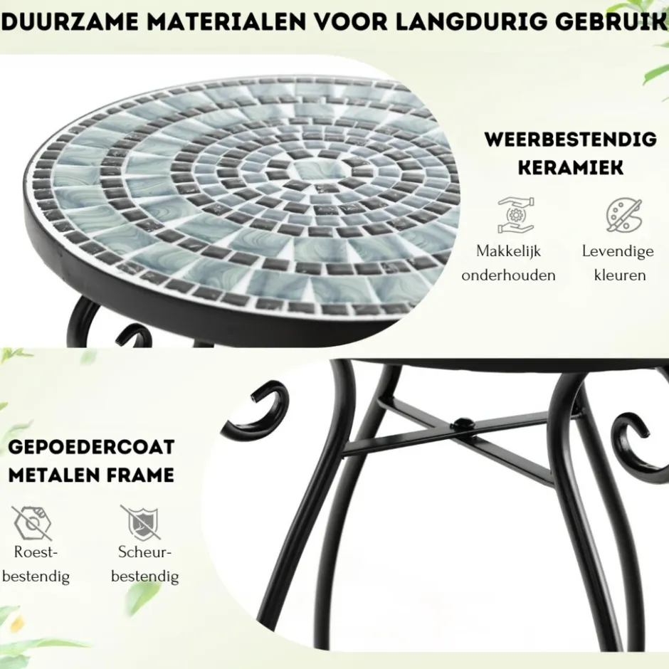 Trendmix Mozaïek Bijzettafel Keramiek voor Binnen en Buiten| Sale
