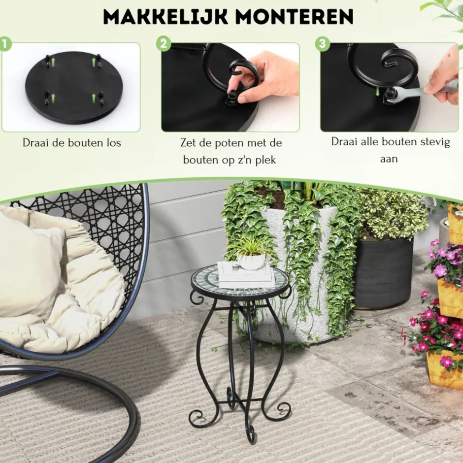 Trendmix Mozaïek Bijzettafel Keramiek voor Binnen en Buiten| Sale